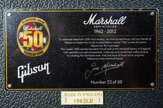 2012 Gibson 50th Anniversary of Marshall Les Paul Goldtop + Limited Edition 1962 Bluesbreaker - #22 of 50