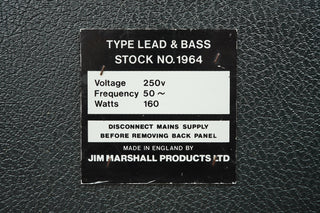 1974 Marshall Lead and Bass 50 Model 1964